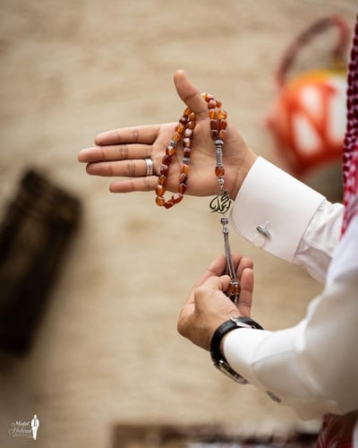سبحه بالاسم عقيق فاخر - متجر عهود