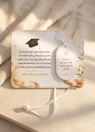 كرت التخرج مع تعليقة سياره