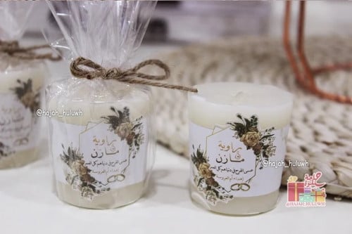 شموع معطره بثيم زفاف