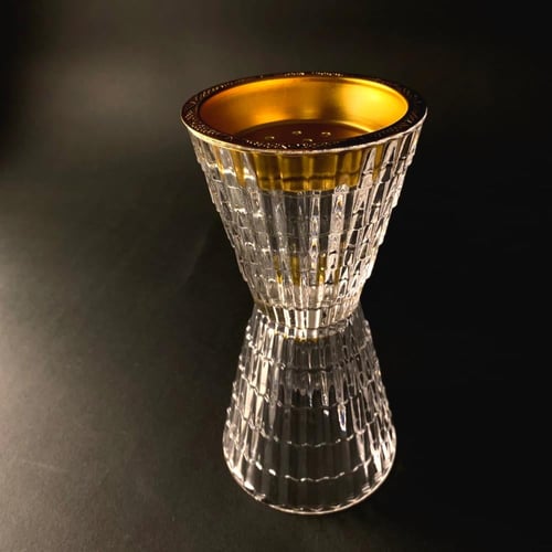 مبخرة زجاج شفاف اسطوانية - حجم كبير