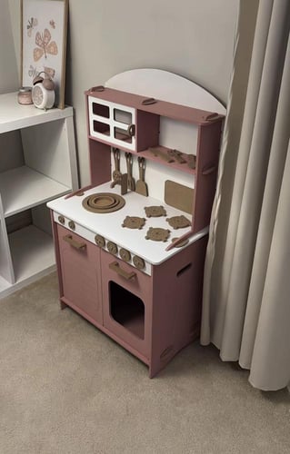 مطبخ اطفال خشبي سهل للتركيب