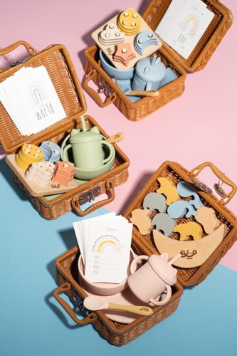 مجموعة ادوات الطعام لون بيج