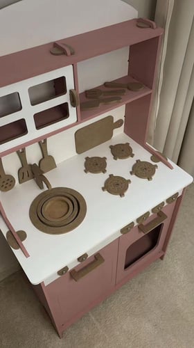 مطبخ اطفال خشبي سهل للتركيب