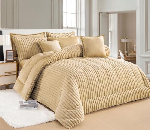 مفرش درتا مخمل فرو مزدوج-8قطع