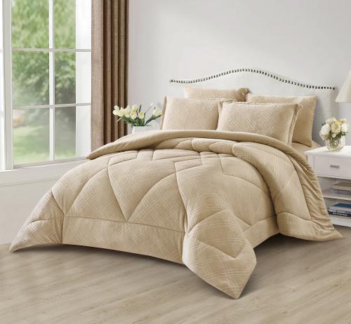 مفرش باريس مخمل مزدوج-6قطع