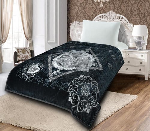 بطانية قولد مشجر مفرد ونص 4 كيلو غطائين