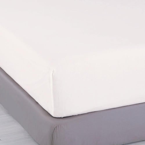 مفرش صيفي مزدوج - أبيض - (٦ قطع)