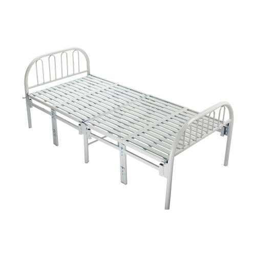 سرير قابل للطي حديد - لون أبيض