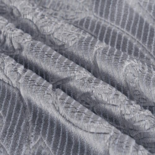 مفرش شتوي مزدوج مخمل 6 قطع - ريلاكس-لون رصاصي