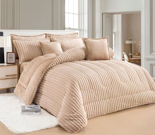 مفرش درتا مخمل فرو مزدوج-8قطع