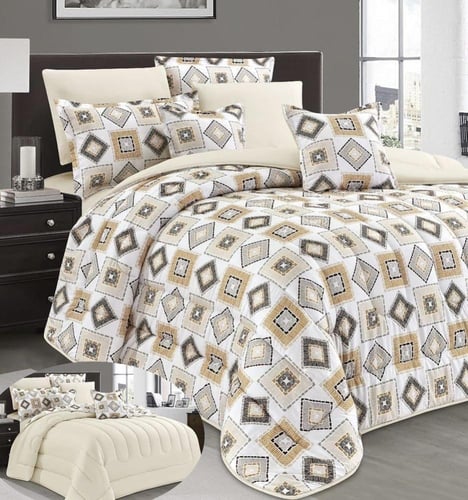 مفرش صيفي مزدوج مشجر-8قطع