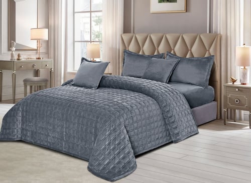 مفرش شتوي مخمل مضغوط مفرد ونص