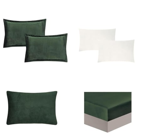 مفرش شتوي مزدوج مخمل فرو 7قطع - أونيكس