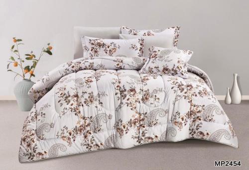 مفرش مفرد ونص صيفي 4 قطع لون سكري