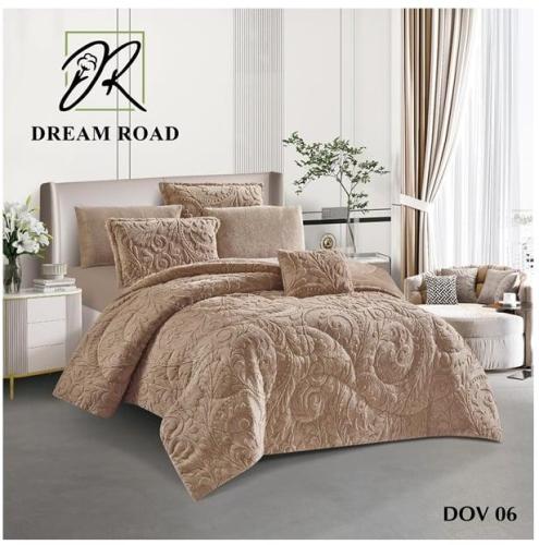 مفرش دوڤ مزدوج شتوي مخمل فرو7 قطع