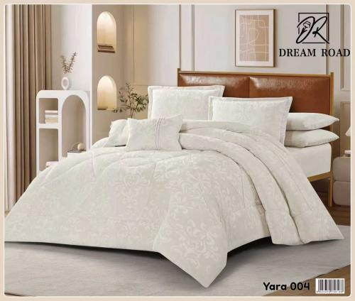 مفرش يارامفرد ونص شتوي مخمل-5قطع