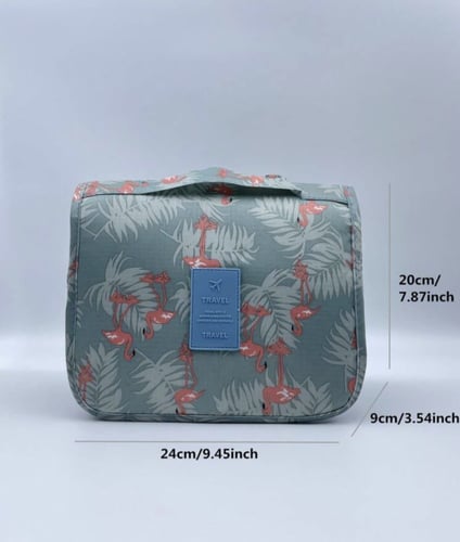 حقيبة تخزين استحمام بنمط فلامنغو