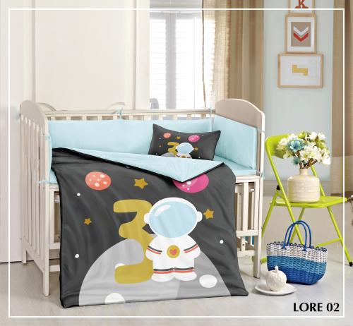 مفرش مواليد بيبي عادي بدون حواجز- ٣ قطع