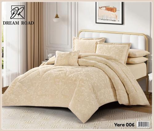 مفرش يارامفرد ونص شتوي مخمل-5قطع