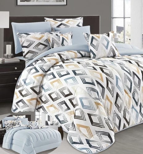 مفرش صيفي مزدوج مشجر-8قطع