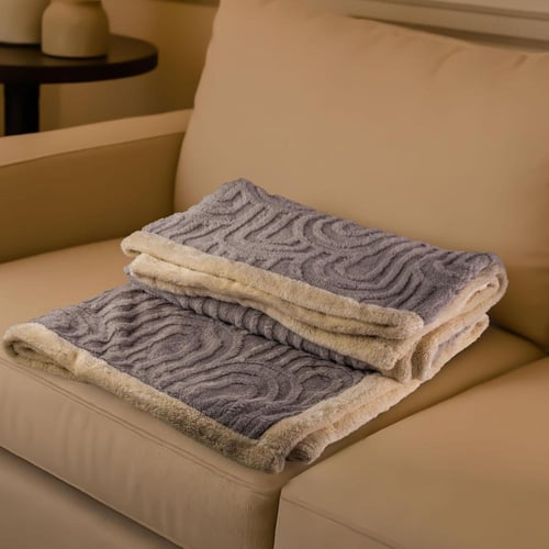 بطانية توليب – مزدوج مخمل فرو لون رمادي