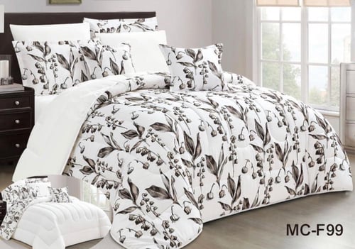 مفرش صيفي مزدوج مشجر-8قطع