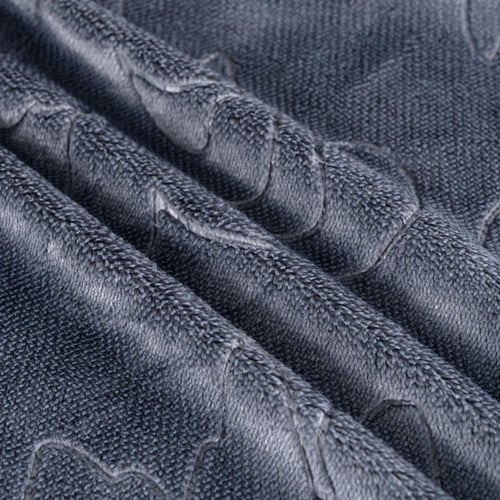 مفرش شتوي مزدوج مخمل 6 قطع - سوفت- كحلي