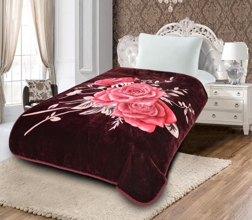 بطانية قولد مشجر مفرد ونص 2كيلو