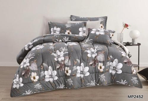 مفرش مفرد ونص صيفي 4 قطع لون سكري