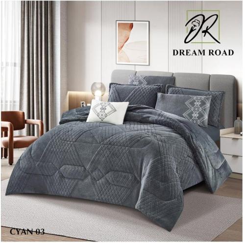 مفرش شتوي مفرد ونص مخمل5قطع - كيان