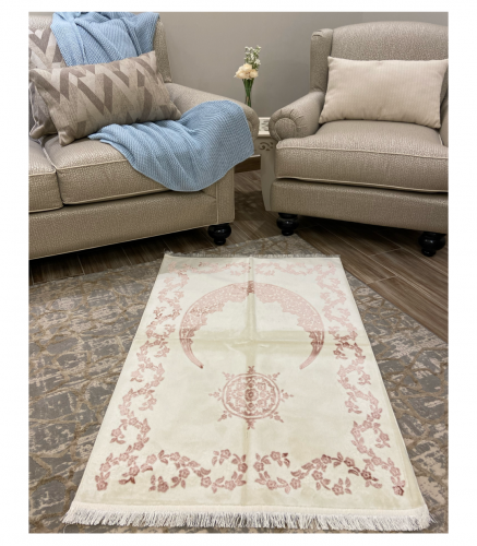 سجاد صلاة مطرز لون لحمي