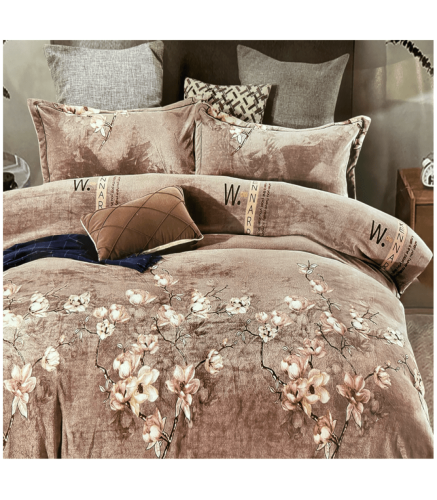 مفرش شتوي مخمل مزدوج 8قطع