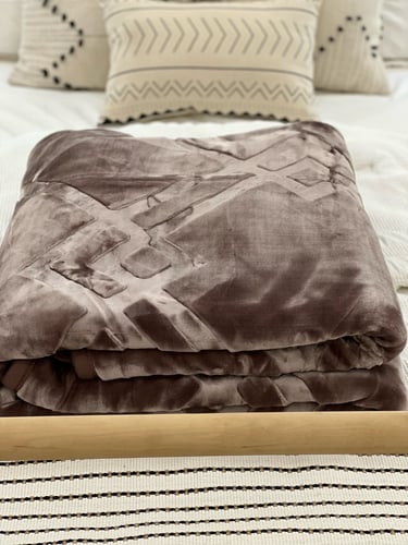 بطانية الخضيري مزدوج لون بني6كيلو