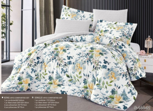 مفرش صيفي مفرد ونص 4قطع