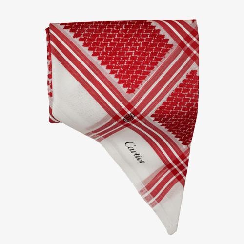 شماغ كارتير أحمر وأبيض شبابي