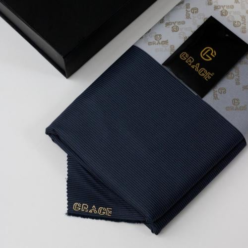 قماش ثوب شتوي كحلي مقلم G-230