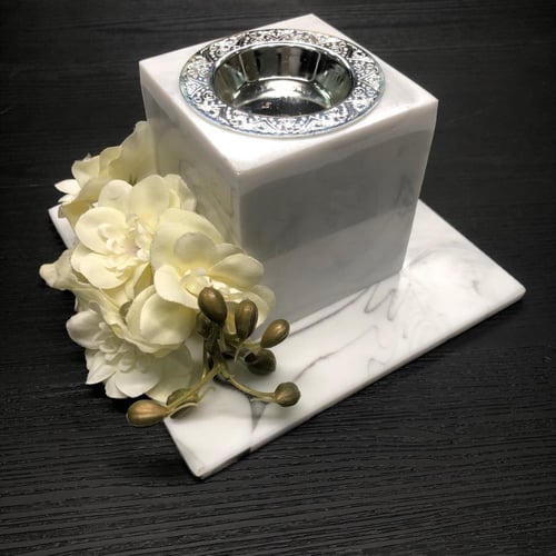 مبخرة رخام ماربل مع الورده