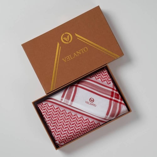 شماغ فيلانتو أحمر فاتح كلاسيك V4