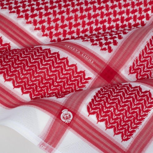 شماغ جنيفا ليونز أحمر غامق GENEVA LIONS