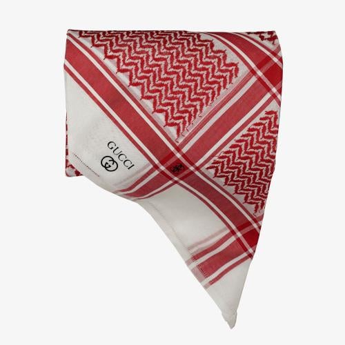 شماغ غوتشي كلاسيك أحمر وأبيض
