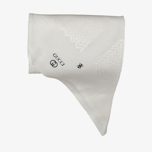 شماغ غوتشي أبيض ناصع