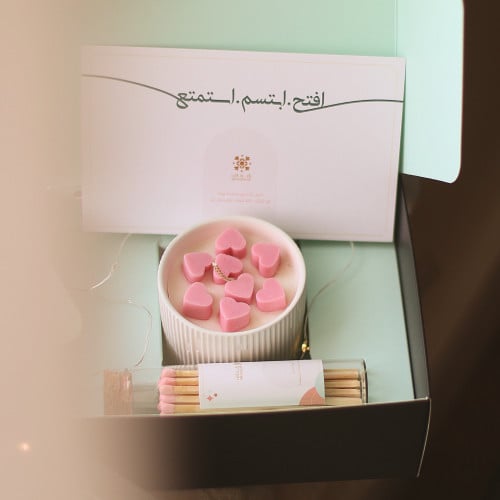 شمعة شغاف المميزة - وردي