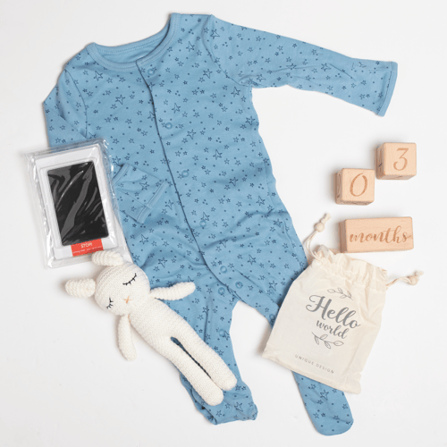 صندوق هدية ولد - برسومات نجوم- صغير