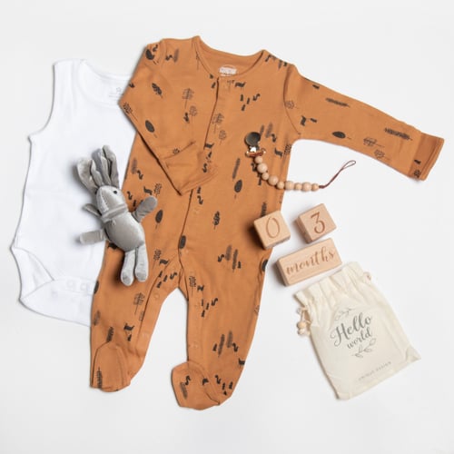 صندوق هدية ولد - صغير- برسومات غابة