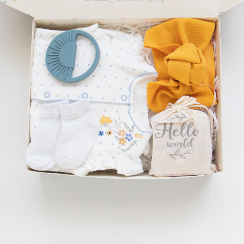 صندوق هدية بنت - صغير - بتطريز زهور