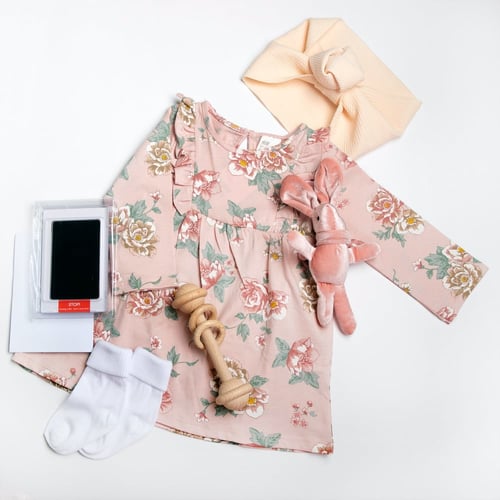 صندوق هدية بنت - صغير- برسومات زهور