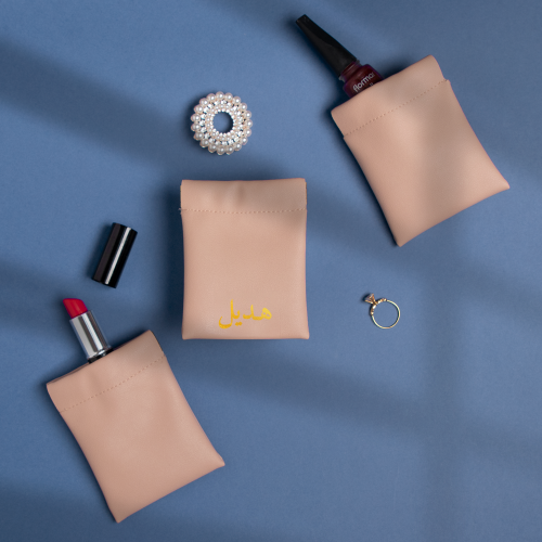 10 محافظ جلدية فاخرة ، وردي نود