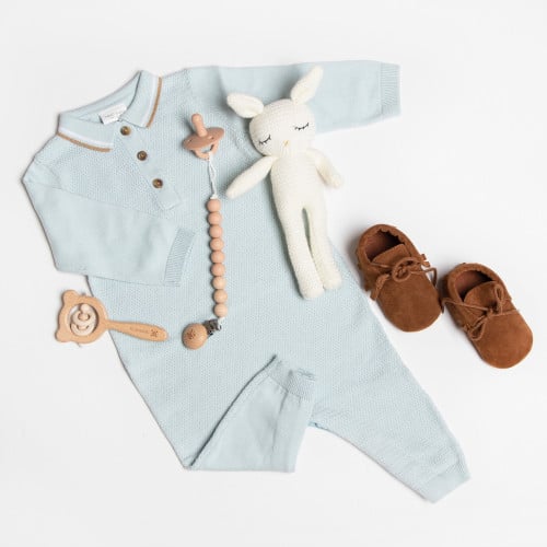 صندوق هدية بلون سماوي - ولد - كبير