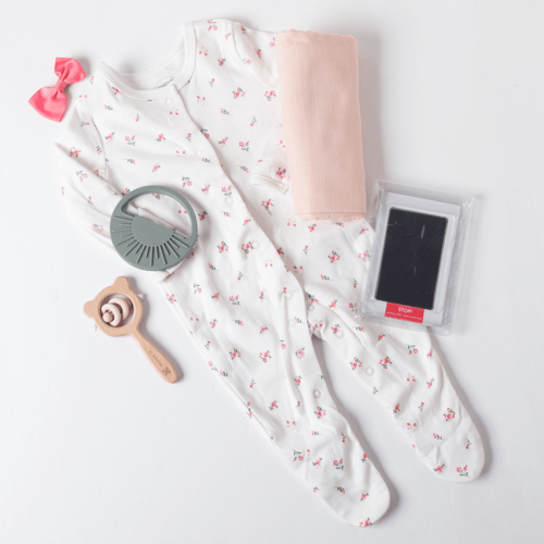 صندوق هدية بنت- أزهار رقيقة - صغير