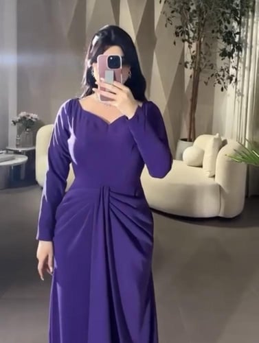 فستان فرنسي ليلكي